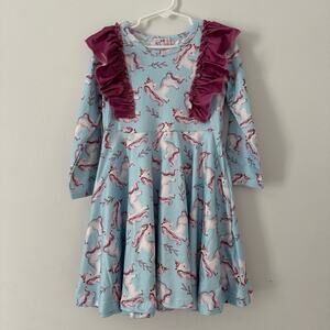 Pete‎ and Lucy Boutique Long Sleeve Unicorn Dress Size 3T